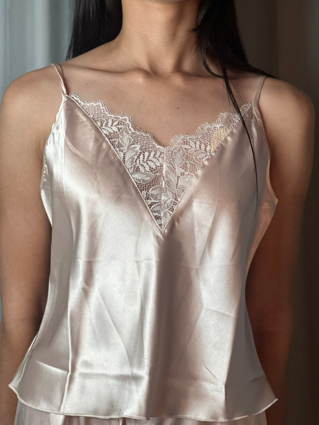 Conjunto Pijama C/Top Camiseta e Calça C/Renda - Premium