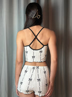 Conjunto Camiseta e Short de Dormir C/Laço Slumber - Premium