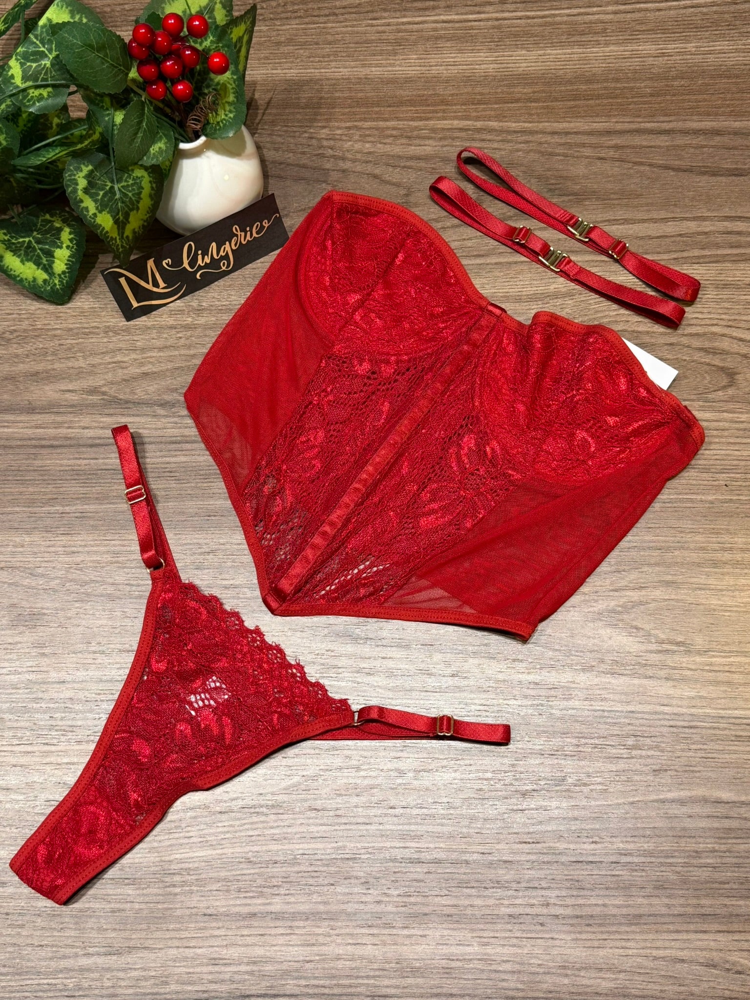 Conjunto Lingerie Sexy C/Renda  Calcinha & Sutiã - Premium